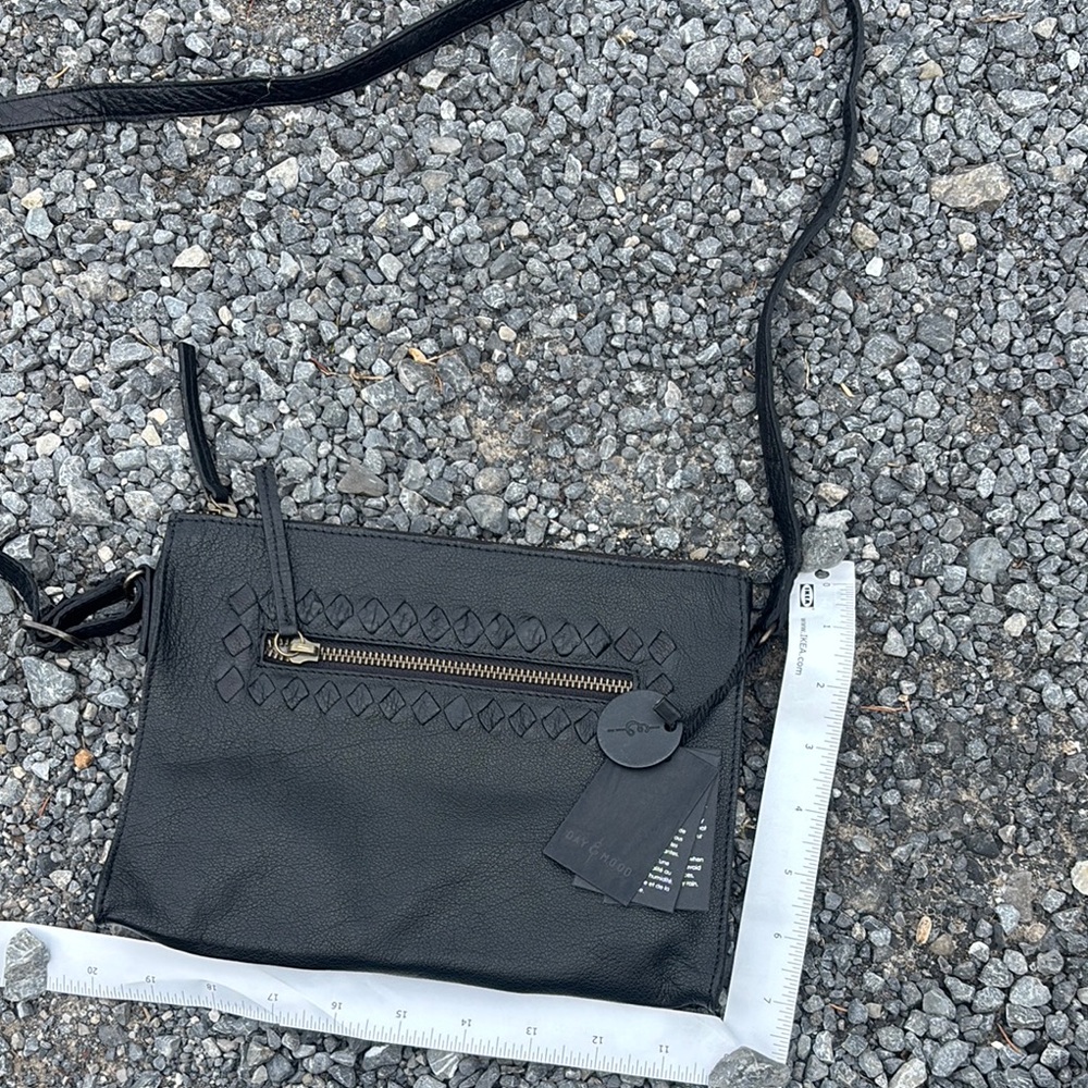 Black Leather Crossbody Bag